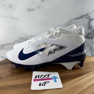Men's Size 7.5-Nike Alpha Menace 4 Pro White Navy Football Cleats FD7037-104